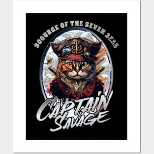 Captain Savage Pirate Kitty Posters and Art